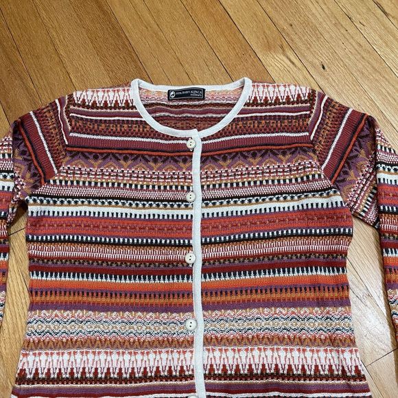 Women's Multicolor Patterned Cardigan - Picture 4 of 9